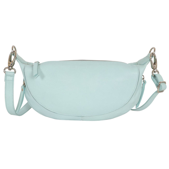 Crosby Handcrafted Leather Sling/Crossbody Bags: Lavender