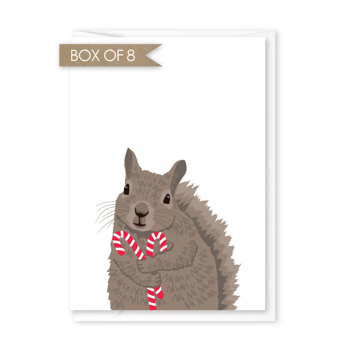 Squirrel Candy Canes Enclosure - Box of 8