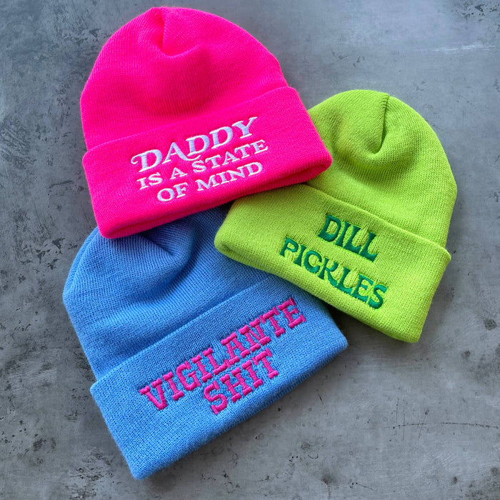 Daddy is state of Mind beanie Winter hat Made in America