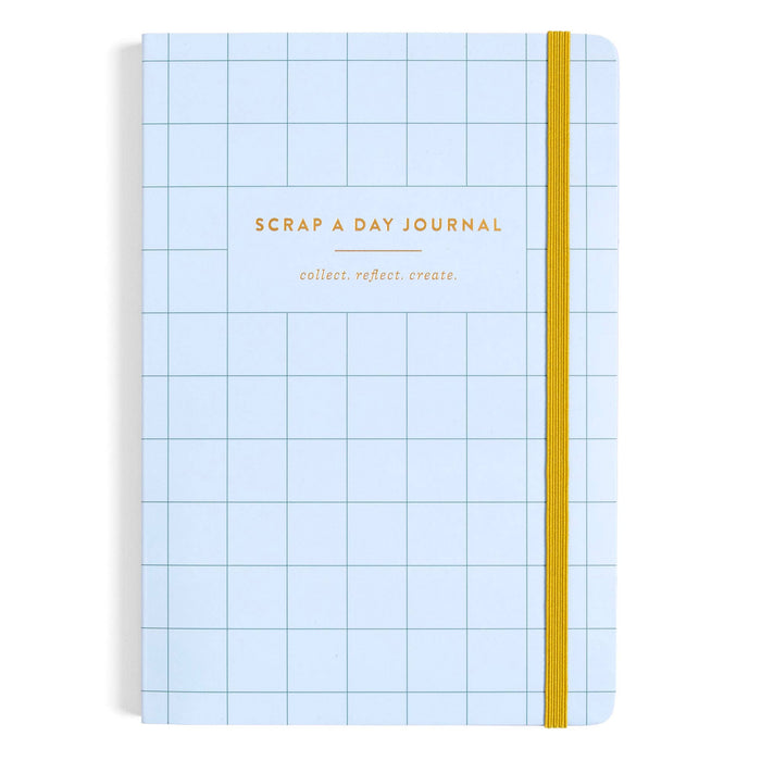 Scrap A Day Junk Journal – The Stuff of Life Blue Grid Cover