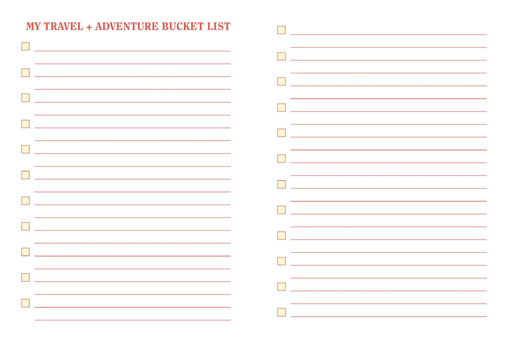 Bucket List Journal