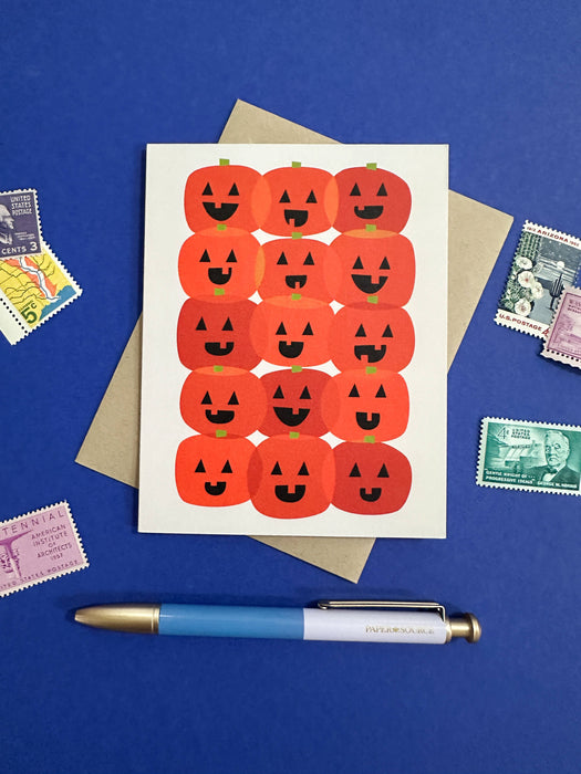 Modern Pumpkins Halloween Card