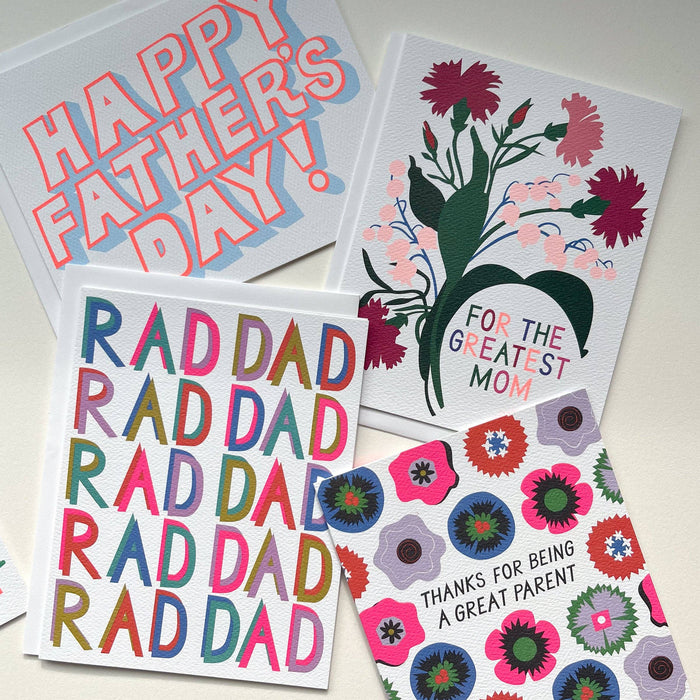 Thanks for Being a Great Parent Millefiori Note Card