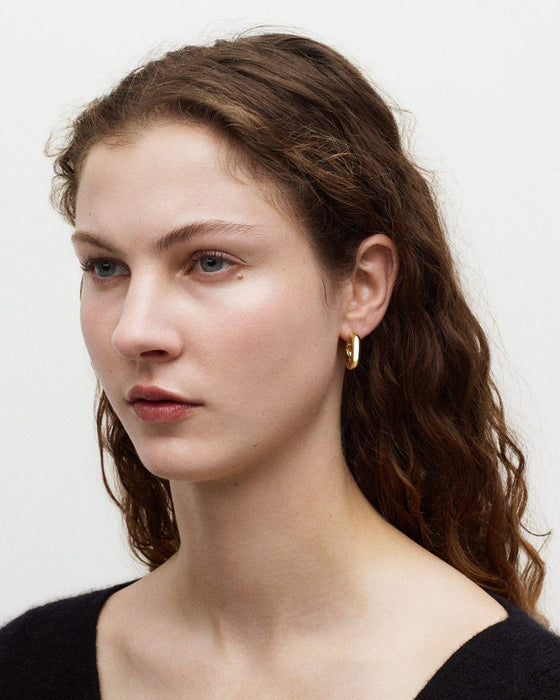 Baby Chunky Hoops in Gold