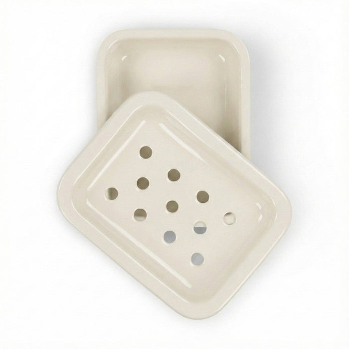 BRITISH COLOUR STANDARD - Enamel Soap Dish in Stone White