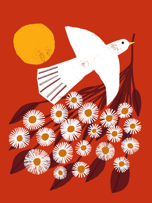 Art Print - Red Dove: 8X10"