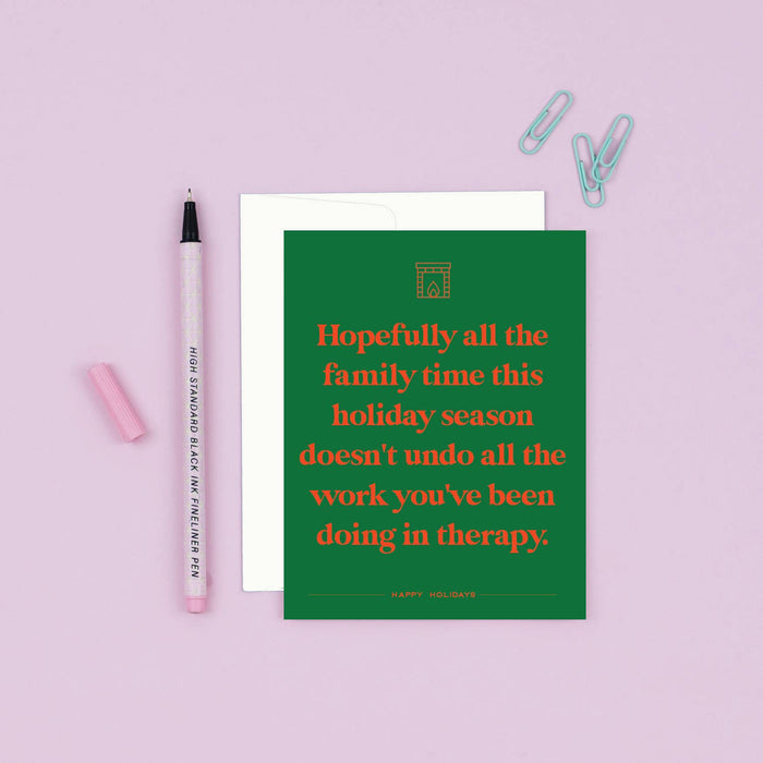 Family Holiday Therapy | Funny Holiday Card