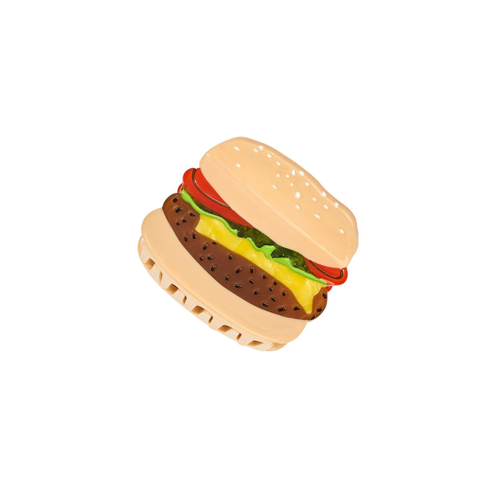 Mini Burger Hair Claw Clip