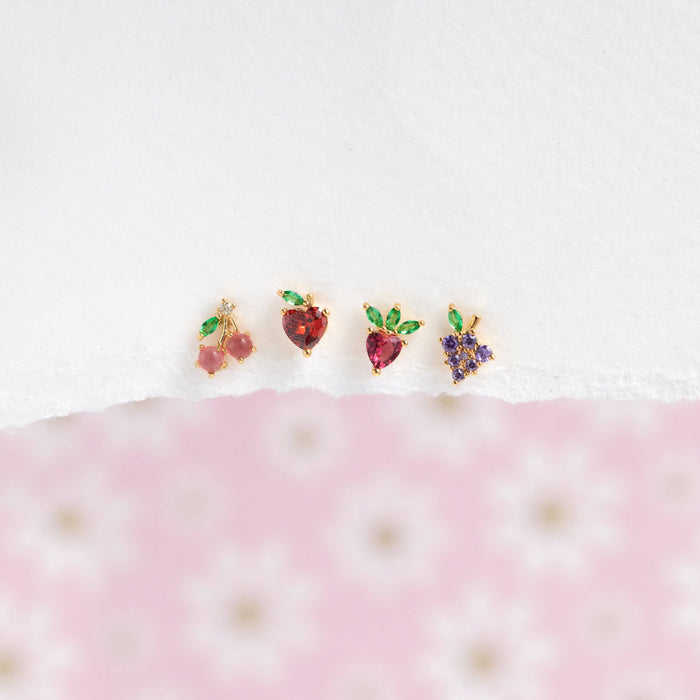 Fruit Basket Stud Set: Gold