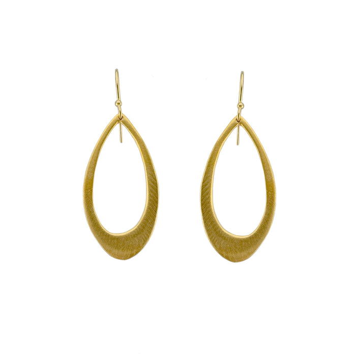 Medium leaf earrings: Silver