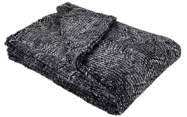 Throw - Standard 58" x 45" Assorted Faux Fur: Rosebud Black / Faux Fur 100% Polyester / 45" x 58" Standard Size Throw