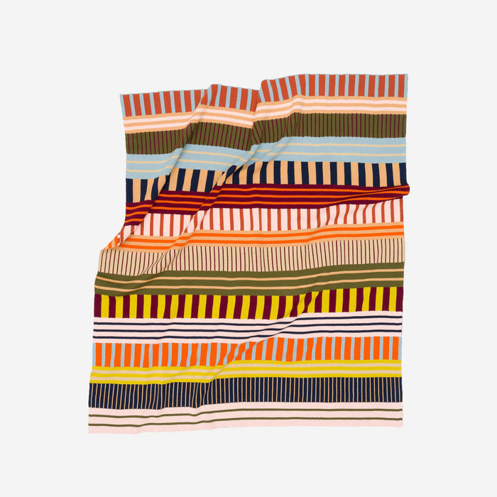 Patchwork Stripe Throw: Desert