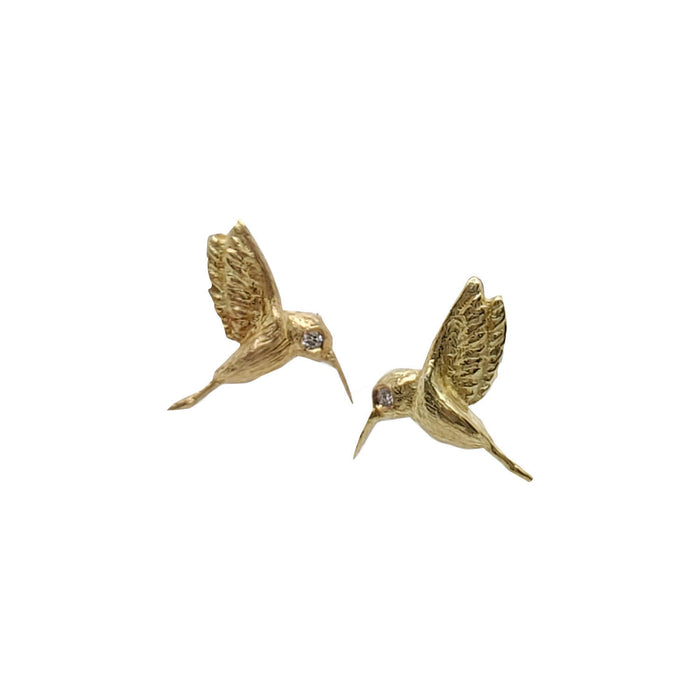 18kt Baby Hummingbird Studs