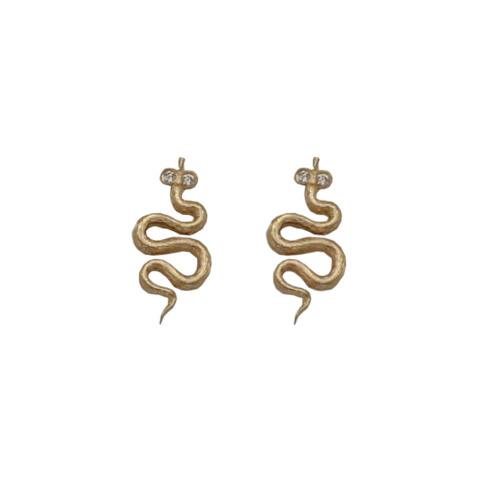 18kt Baby Snake Studs