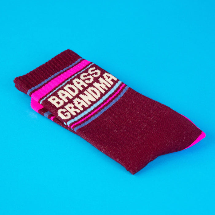 Badass Grandma Gym Crew Socks