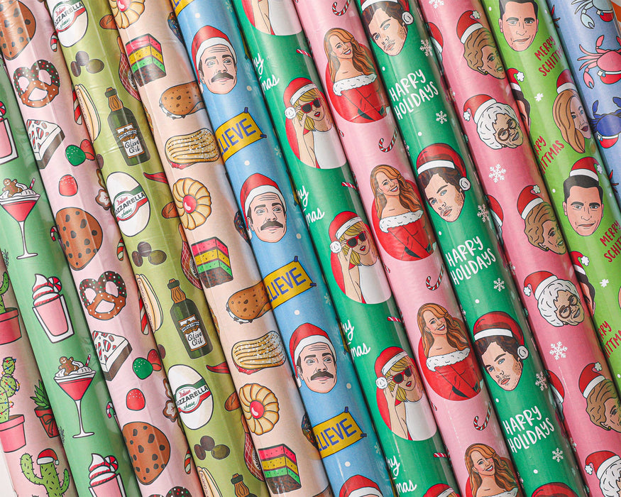 Italian Meats & Cheeses Christmas Wrapping Paper Roll
