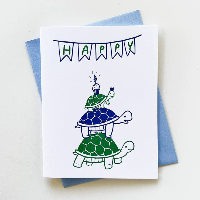 Happy Turtles Birthday Card