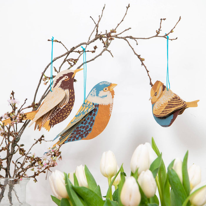 BRITISH BIRDS PAPER ORNAMENTS