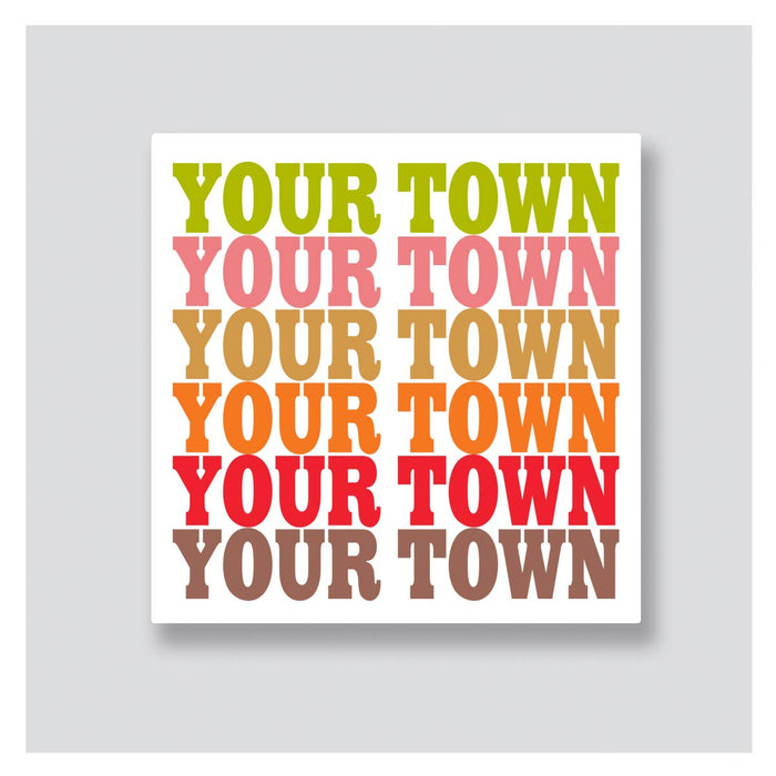 Personalized City Coaster - Supergraphics repeat name drop: Vista (14)