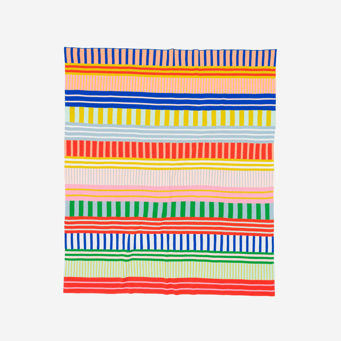 Patchwork Stripe Throw: Desert