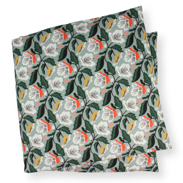 Aromatherapy Large Heat & Cold Wrap: Cream + Pink Floral / Lavender