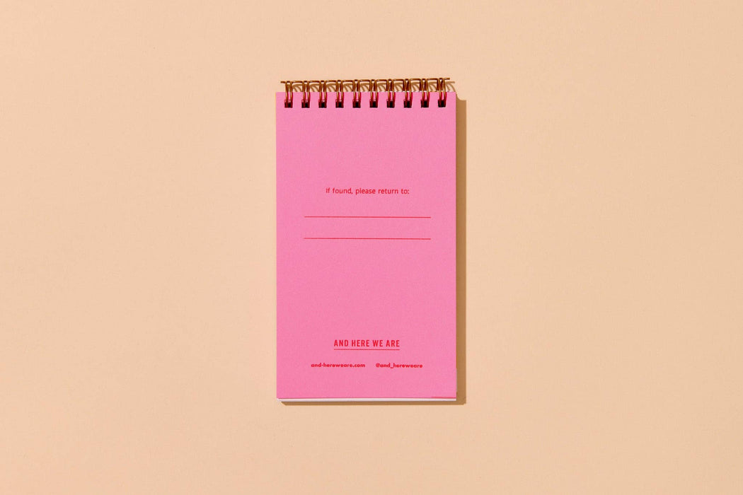 Letterpress Small Spiral Notebook—Farfalle (Bowtie Pasta)