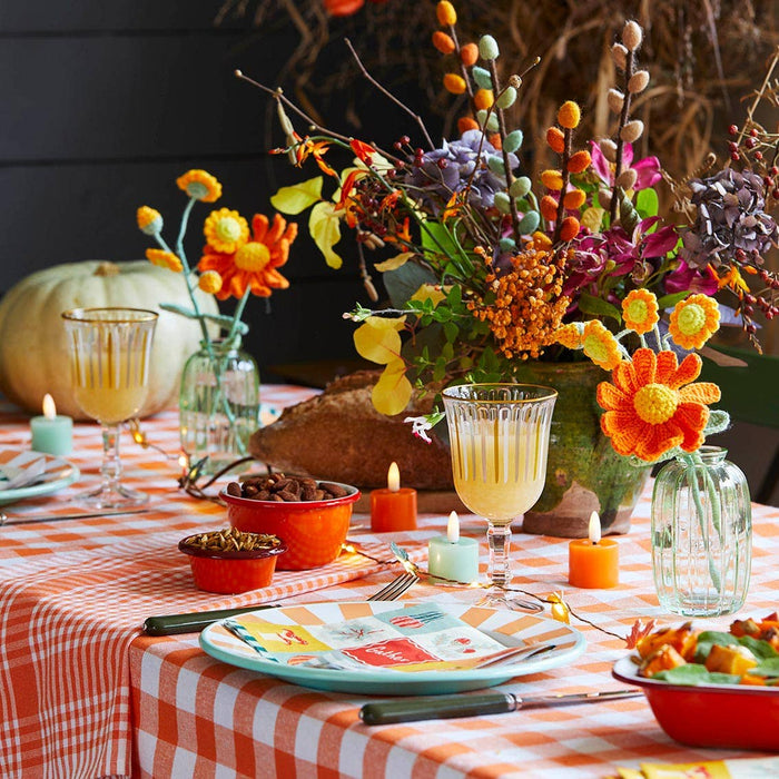 Crochet Flower Stems | 5 Pack | Fall Decor | Artificial |