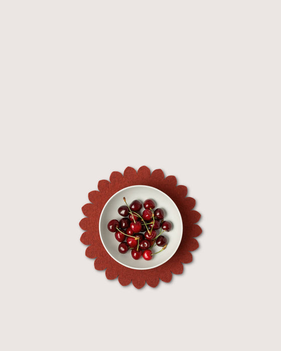 Crest Merino Wool 10" Trivet - Mahogany