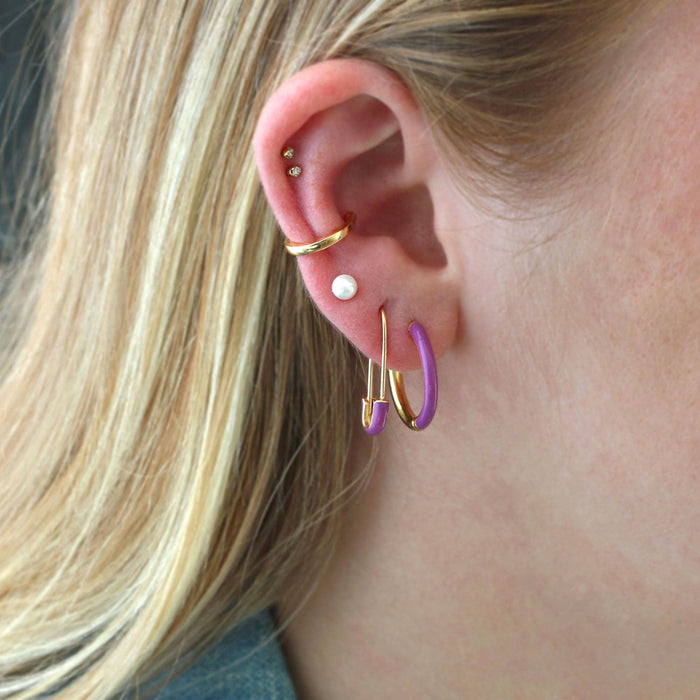 Pearl Stud Earrings: 18K Gold Vermeil