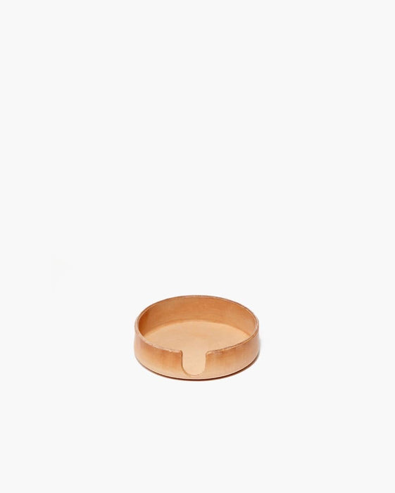 Kobon Leather Round Tray - Natural