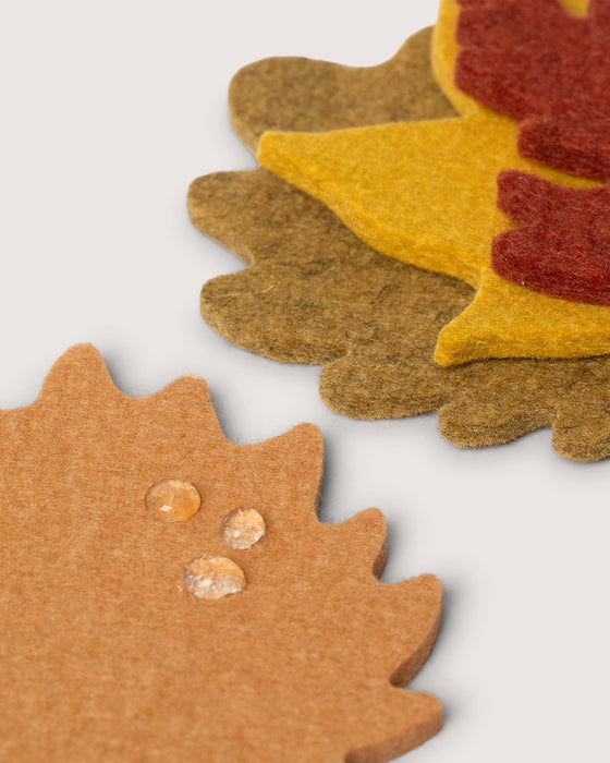 Autumn Leaf Coaster Multi 4 pack