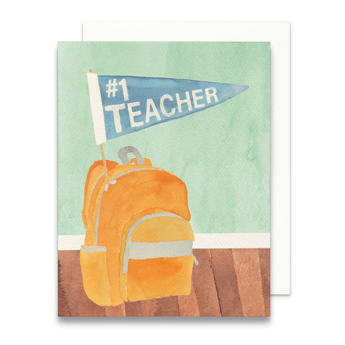 #1 Teacher Greeting Card | Teacher Appreciation Card
