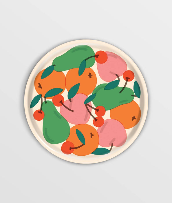 Fruit Bowl Small Round 12" Birch Serving Tray