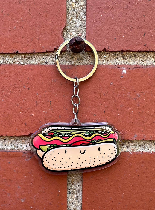 Chicago Hotdog Keychain