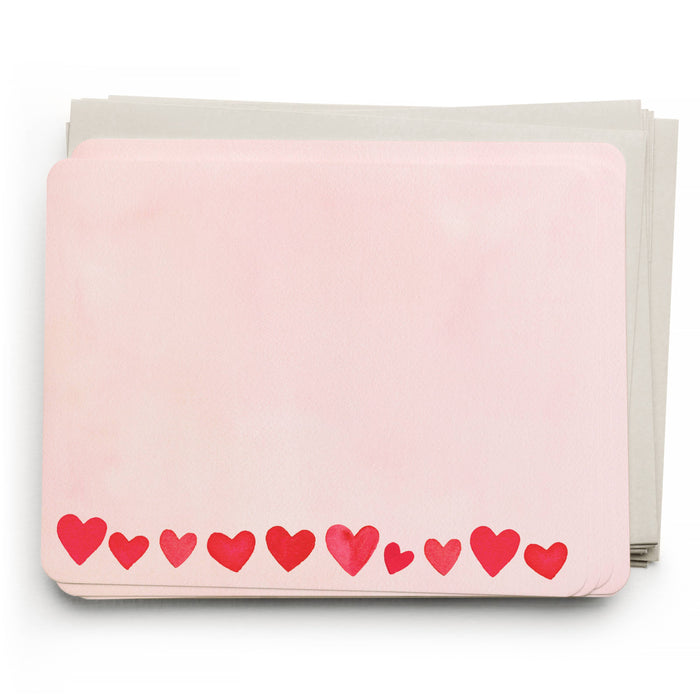 Mini Hearts Blush Flat Note Set