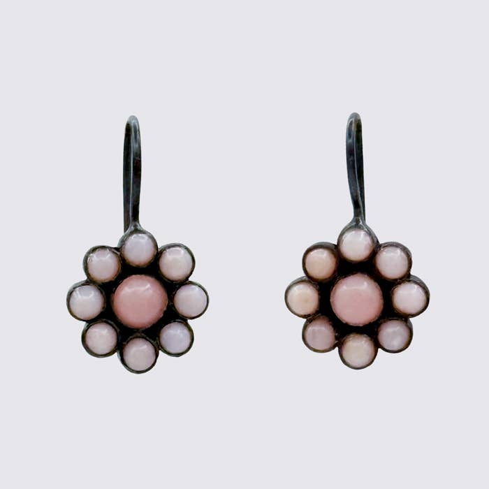 Flower Drop Earrings - EJ2286: Chrysoprase