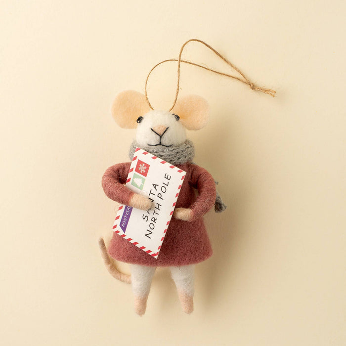 Letter to Santa Lucy Mouse Holiday Ornament
