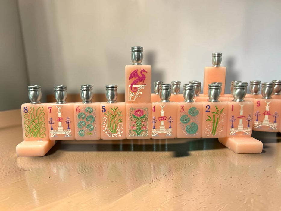 Mah Jong Menorah: Cream Acrylic