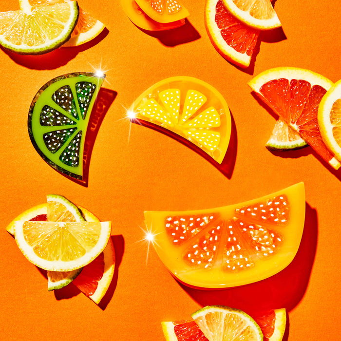 Large Orange Slice Hair Claw Clip