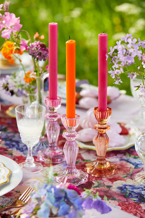 Warm Glass Candle Holders, asstd