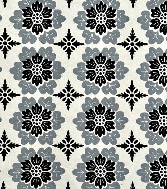 20x30 New floral tiles paper: Red