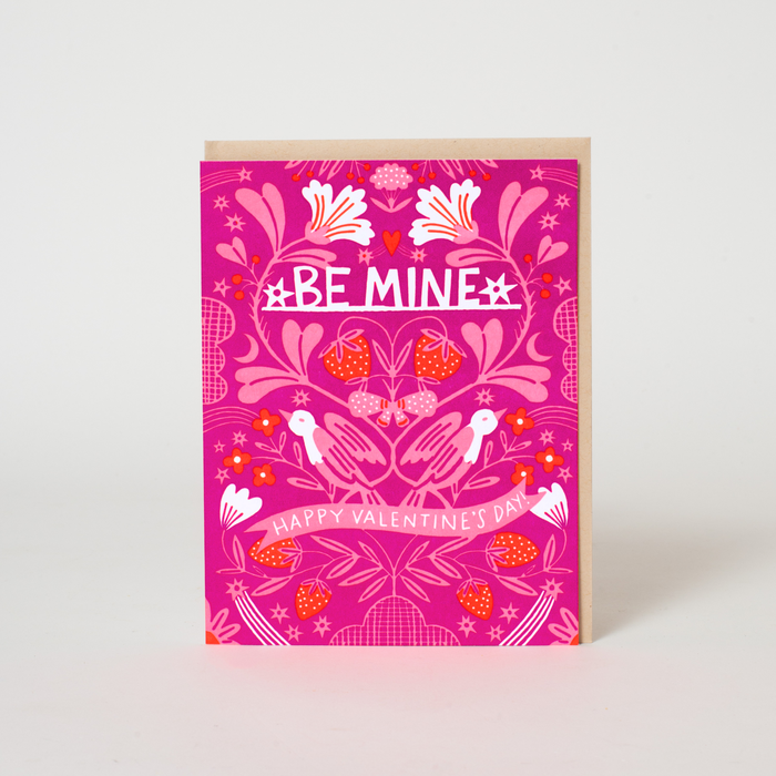 Be Mine Valentine's Day Greeting Card by Hello!Lucky: Paper tab