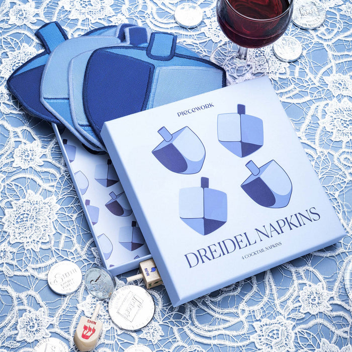 Dreidel Cocktail Napkins - Set Of 4