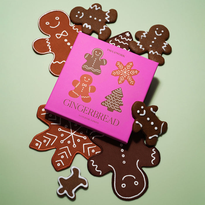Gingerbread Cocktail Napkins - Set Of 4