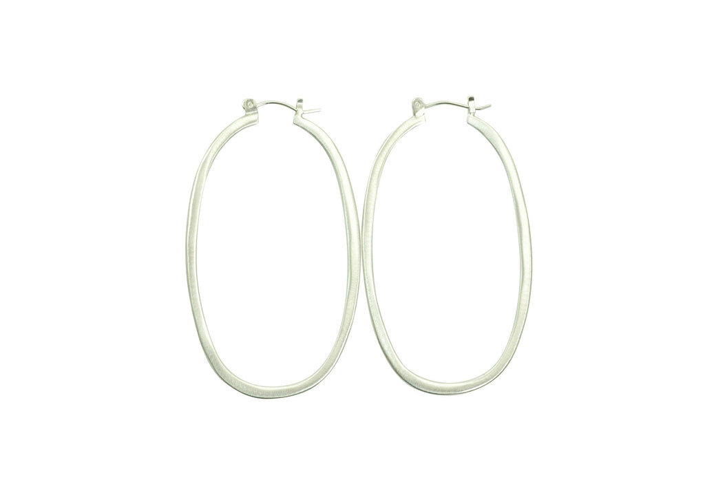 large oval hoops earrings