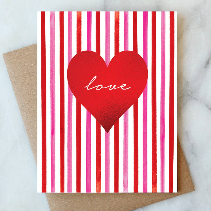 Red Love Heart Card