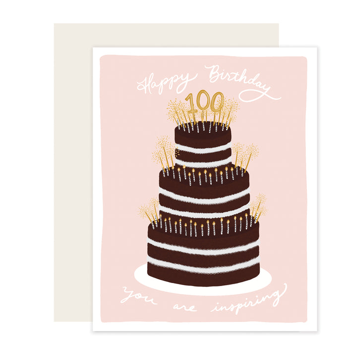 100th Birthday Cake Card