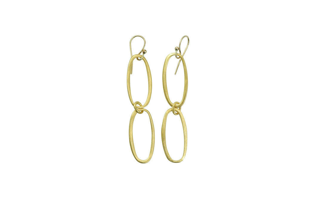 double link ovals earrings
