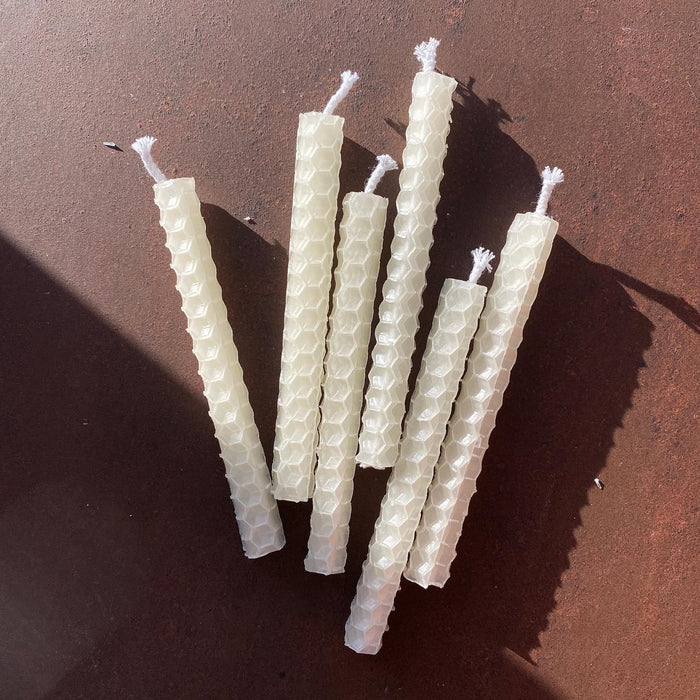 Honeycomb Hanukkah Candles, Natural