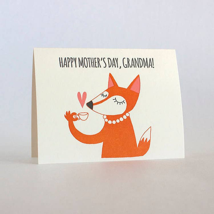 Mother's Day Grandma Fox Card